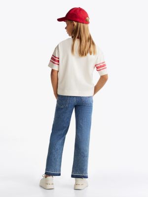 t-shirt con motivo color block multicolore da bambine tommy hilfiger