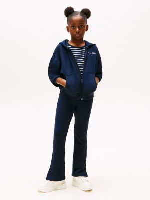 blue varsity skinny flared legging voor meisjes - tommy hilfiger