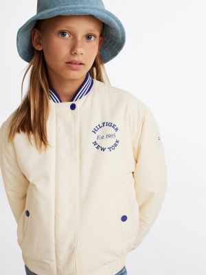 multi varsity-bomberjacke aus satin für mädchen - tommy hilfiger