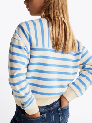 pullover relaxed fit a righe multicolore da bambine tommy hilfiger