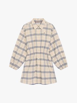 multi corduroy check shirt dress for girls tommy hilfiger