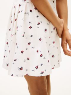 Essential Pleated Short Sleeve Polo Dress — White 3