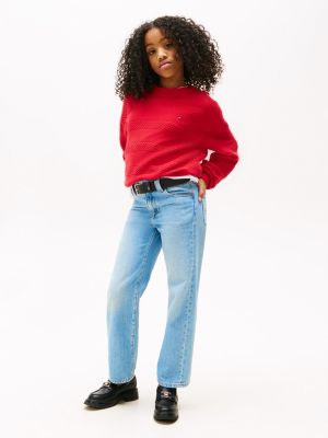 blau girlfriend jeans für mädchen - tommy hilfiger