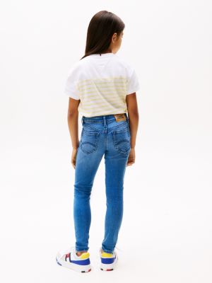 jean skinny nora bleu pour filles tommy hilfiger