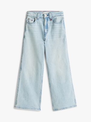 blauw gebleekte jeans voor meisjes - tommy hilfiger