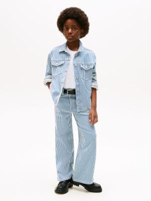 blue stripe jeans for girls tommy hilfiger