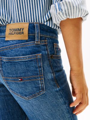 blau ausgestellte jeans für mädchen - tommy hilfiger