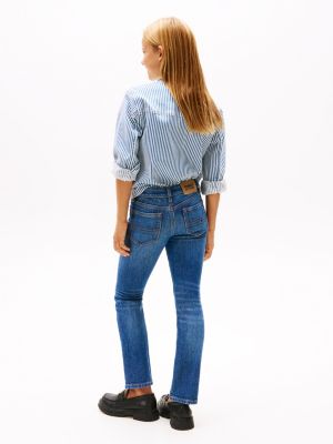 blau ausgestellte jeans für mädchen - tommy hilfiger