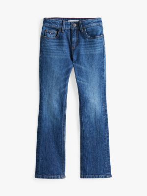 blau ausgestellte jeans für mädchen - tommy hilfiger