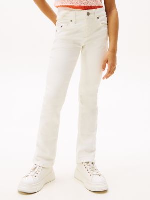 grey white flared jeans for girls tommy hilfiger