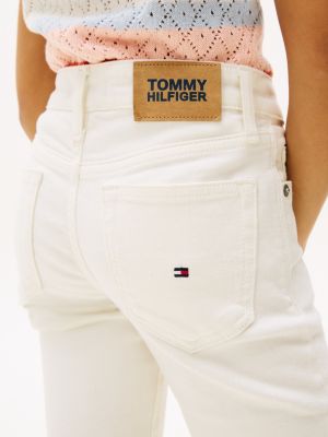 grau weiße ausgestellte jeans für mädchen - tommy hilfiger