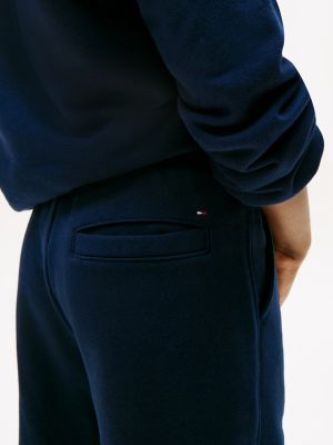 blau jogginghose mit weitem bein und logo für mädchen - tommy hilfiger