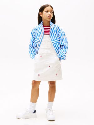 multi stripe relaxed windbreaker for girls tommy hilfiger