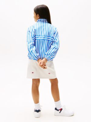 multi stripe relaxed windbreaker for girls tommy hilfiger