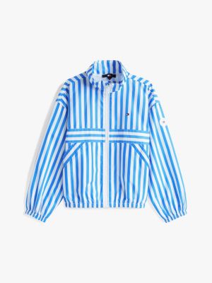 multi stripe relaxed windbreaker for girls tommy hilfiger