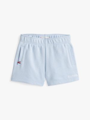 blue relaxed sweat shorts for girls tommy hilfiger