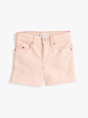 pink nora denim shorts for girls tommy hilfiger