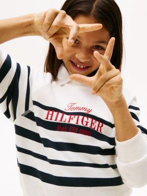 multi logo embroidery sweatshirt for girls tommy hilfiger