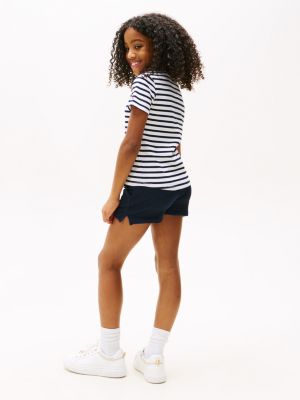 multi t-shirt and shorts set for girls tommy hilfiger