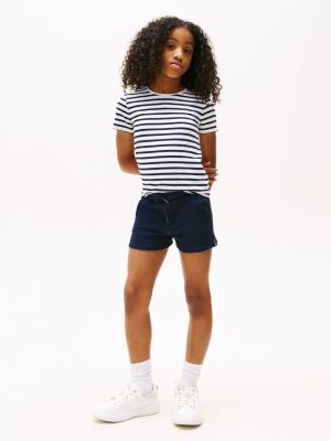 multi t-shirt and shorts set for girls tommy hilfiger