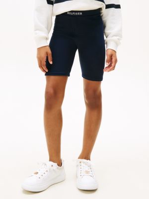 blue skinny cycle shorts for girls tommy hilfiger