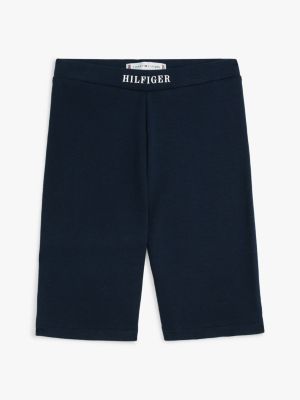 blue skinny cycle shorts for girls tommy hilfiger