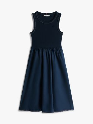 blue sleeveless dress for girls tommy hilfiger