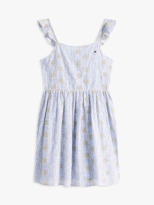 multi stripe broderie anglaise sleeveless dress for girls tommy hilfiger