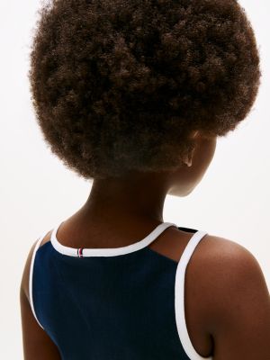 blau ärmelloses skater-kleid für mädchen - tommy hilfiger