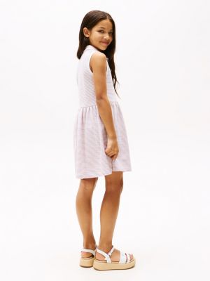 multi sleeveless polo dress for girls tommy hilfiger