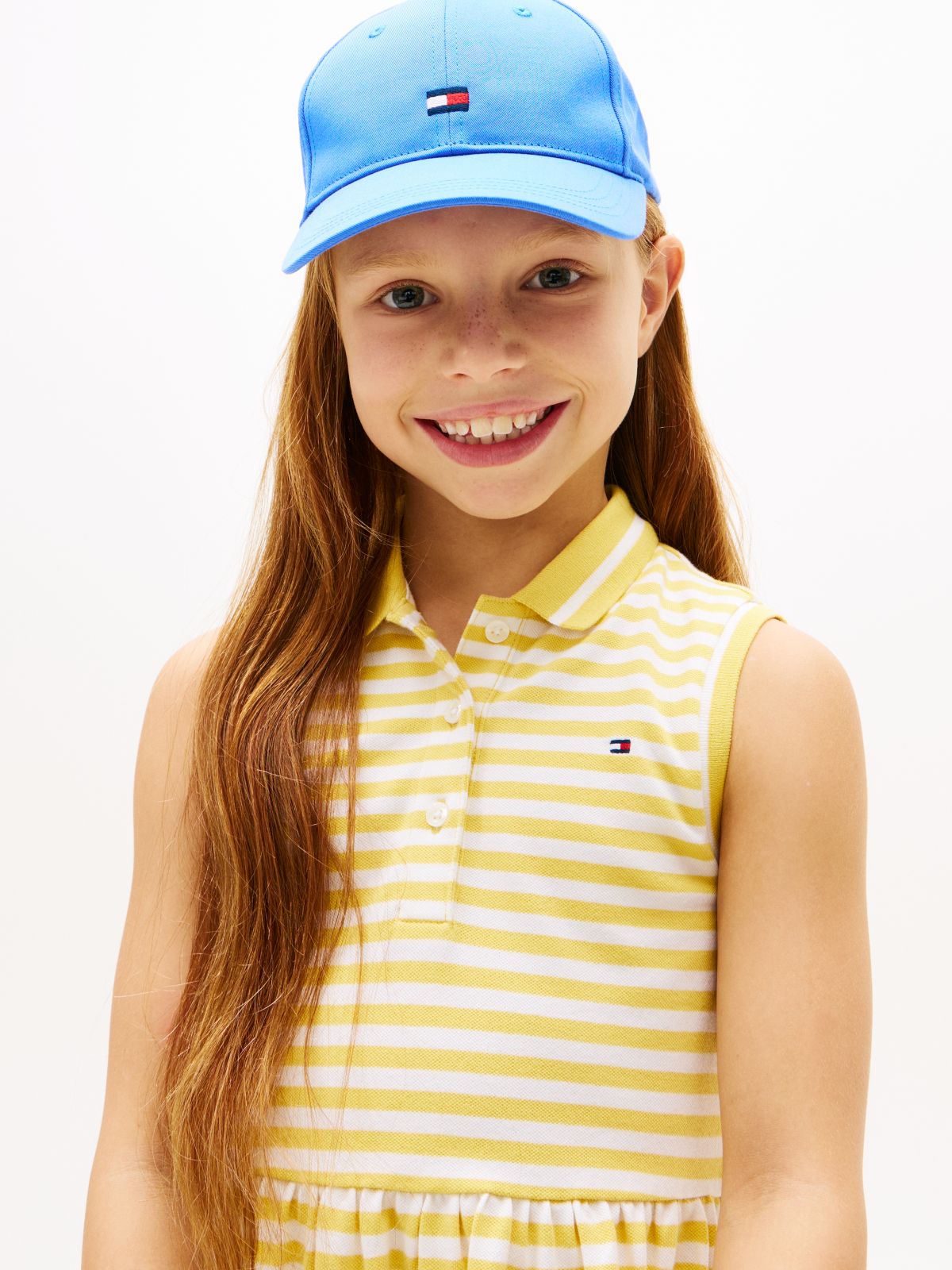 Essential Sleeveless Fit And Flare Polo Dress — Yellow