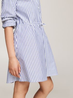 robe chemise à rayures ithaca bleu pour filles tommy hilfiger