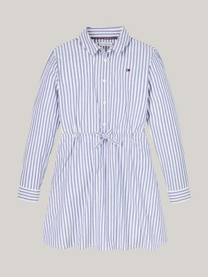 robe chemise à rayures ithaca bleu pour filles tommy hilfiger