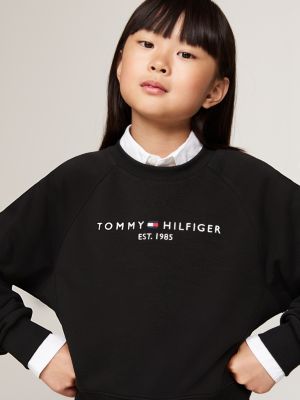 multi logo sweatshirt and joggers set for girls tommy hilfiger