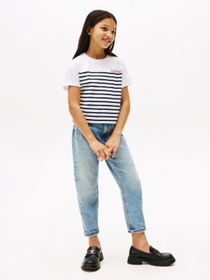 multi stripe relaxed t-shirt for girls tommy hilfiger