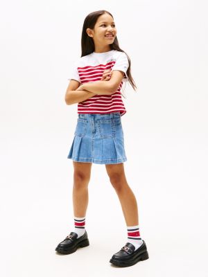 multi stripe relaxed t-shirt for girls tommy hilfiger