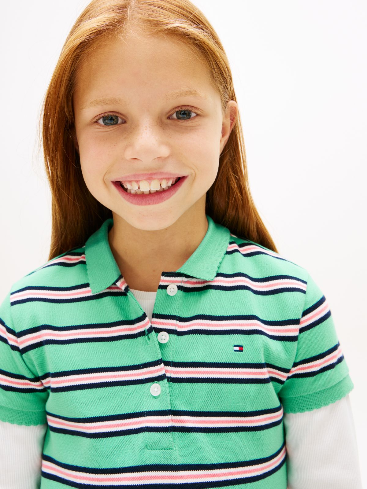 Essential Pique Short Sleeve Polo Dress — Green