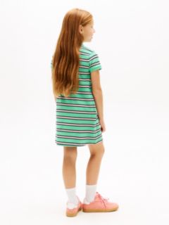 Essential Pique Short Sleeve Polo Dress — Green 4
