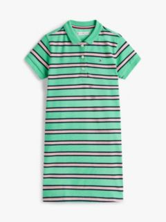 Essential Pique Short Sleeve Polo Dress — Green 5