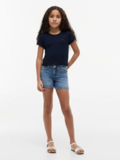Essential Ruffle Ribbed Extra Slim Top — Blue 2