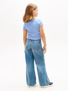Essential Ruffle Ribbed Extra Slim Top — Blue 4