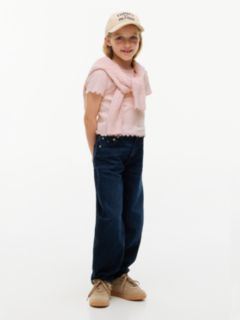 Essential Ruffle Ribbed Extra Slim Top — Pink 2