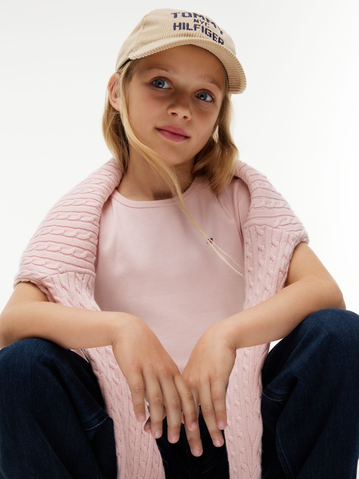 Essential Ruffle Ribbed Extra Slim Top — Pink