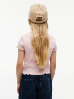 Essential Ruffle Ribbed Extra Slim Top — Pink 4