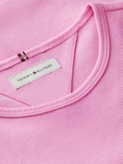 Essential Ruffle Ribbed Extra Slim Top — Pink 6
