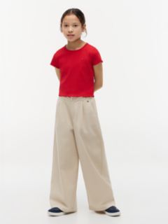 Essential Ruffle Ribbed Extra Slim Top — Red 2