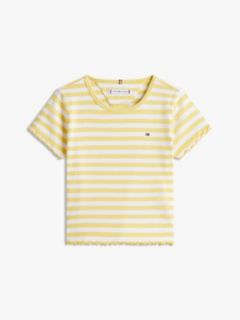 Essential Ruffle Ribbed Extra Slim Top — Yellow 5