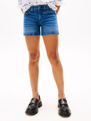 blauw nora denim short voor meisjes - tommy hilfiger