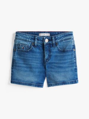 blue nora denim shorts for girls tommy hilfiger