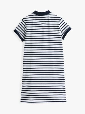 multi adaptive flag embroidery polo dress for girls tommy hilfiger